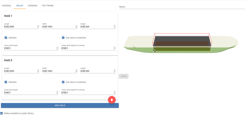 create vessels with container builder