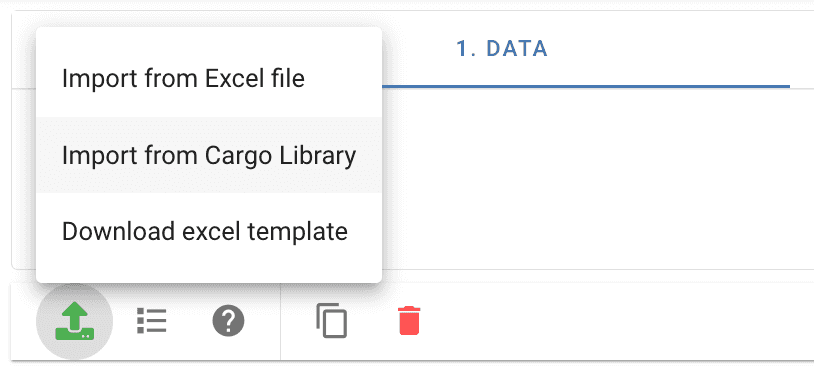Import from Cargo Library option