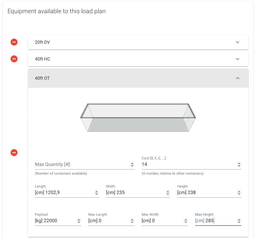 Adjust max height of container