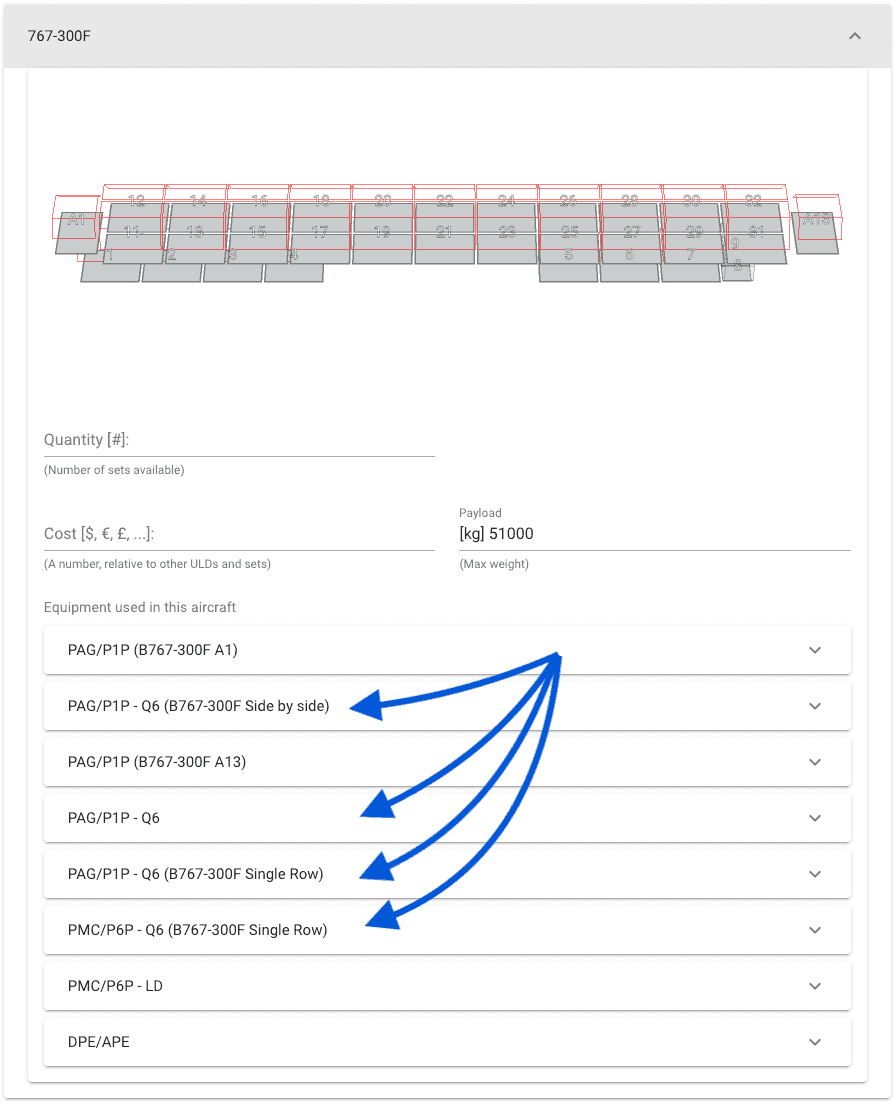 Change aircraft properties