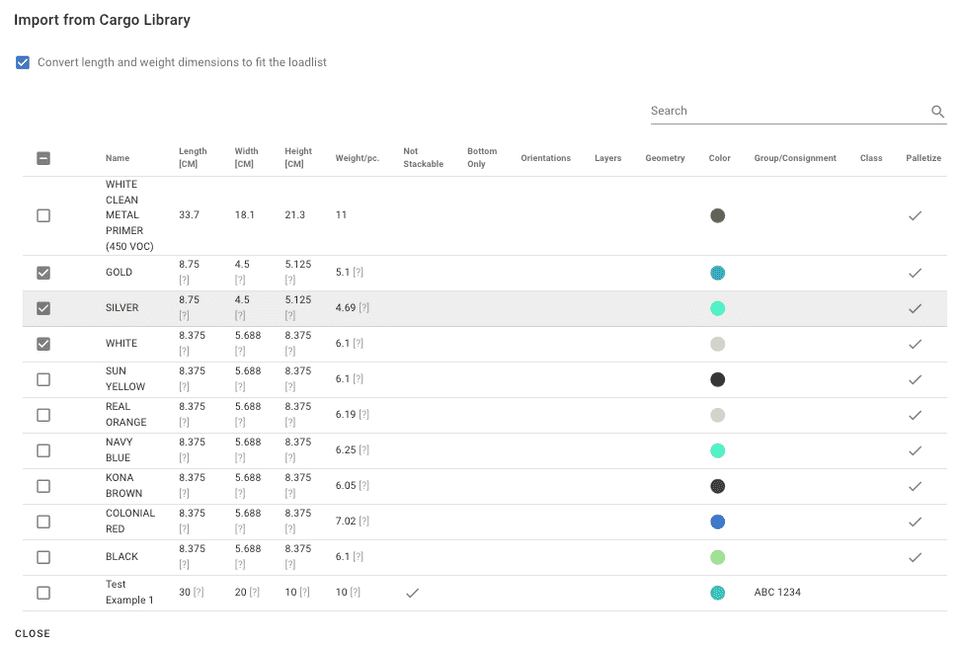 Import from Cargo Library